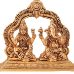 Pure Brass Ganesha Lakshmi Combined Idol - Divine Prosperity Murti | Jaipurio